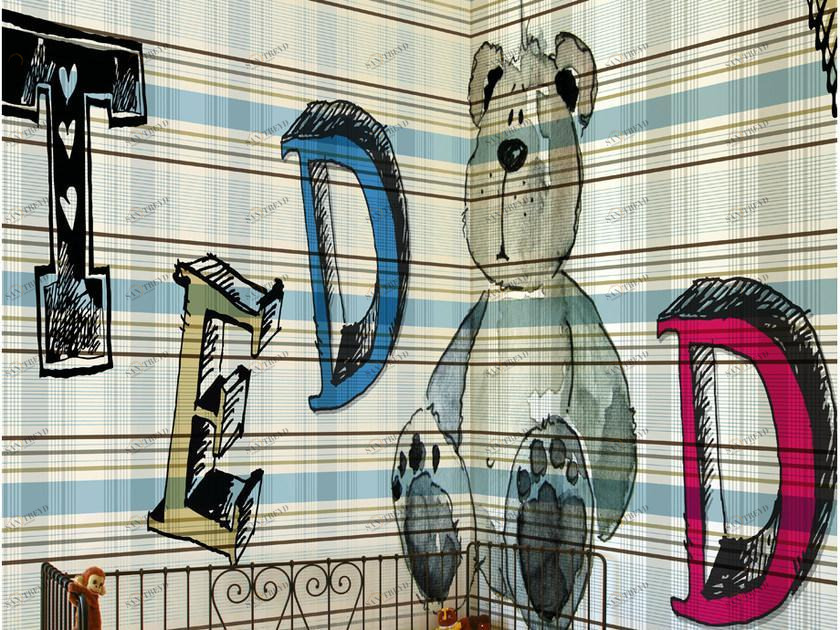 Wall&decò Детские обои в тартан Contemporary wallpaper 2011 sun-id-1387291