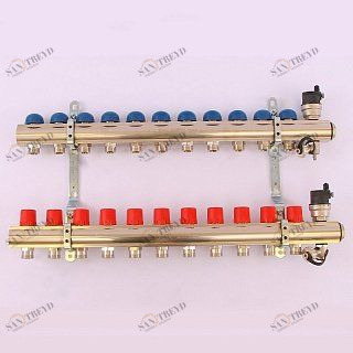 Колл. группа EMMETI TOPWAY 1"xМ 24 х19 11 выходов с термостатическими вентилями 1298698