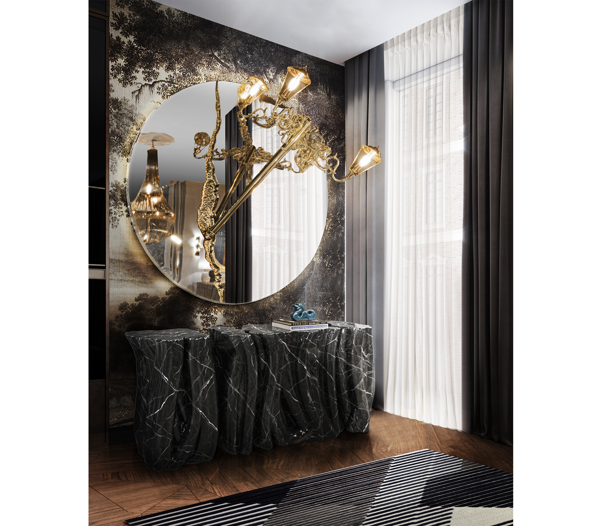 0-241 Монохромный буфет из искусственного мрамора Boca Do Lobo  - Вид №10