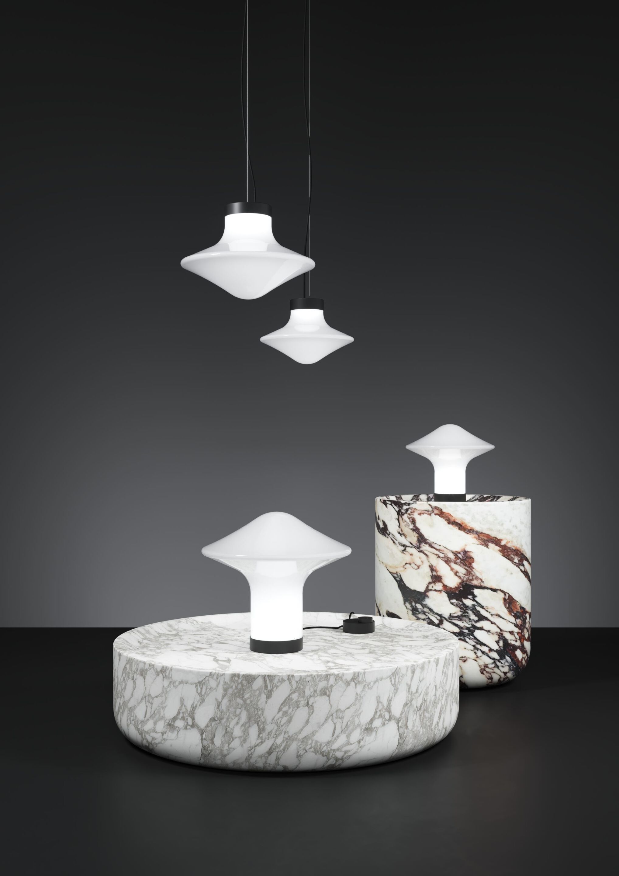 Светодиодная настольная лампа из опалового стекла с диммером BROKIS Волчок ARCH-00065331 - Вид №10