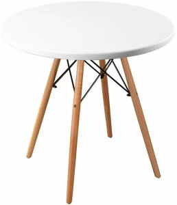 30775 Стол Eames woodR pure white 80 см R-HOME