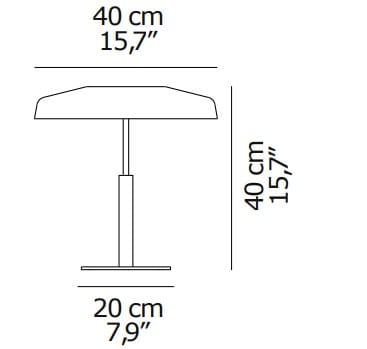 Настольная лампа из металла и стекла Oluce Дора ARCH-00015283 - Вид №4