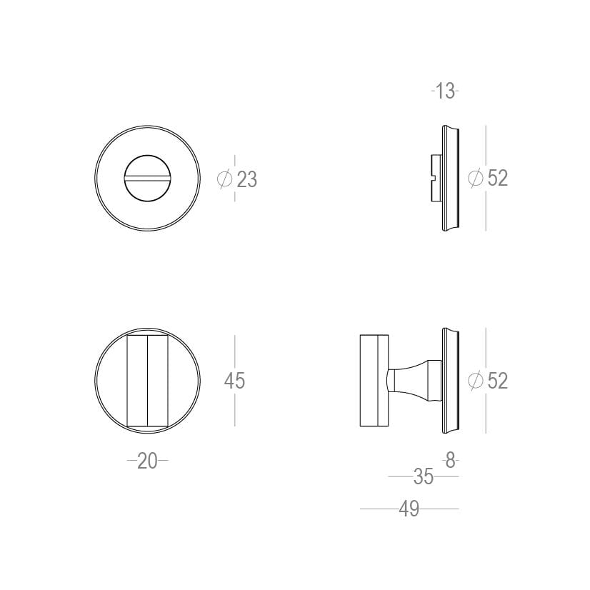 Латунная собачка Quincalux Токио ARCH-00023631 - Вид №5
