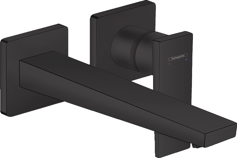 32526670 Metropol Смеситель для раковины, однорычажный, скрытого монтажа, настенный, с рычажной ручкой и изливом 22,5 см Hansgrohe 