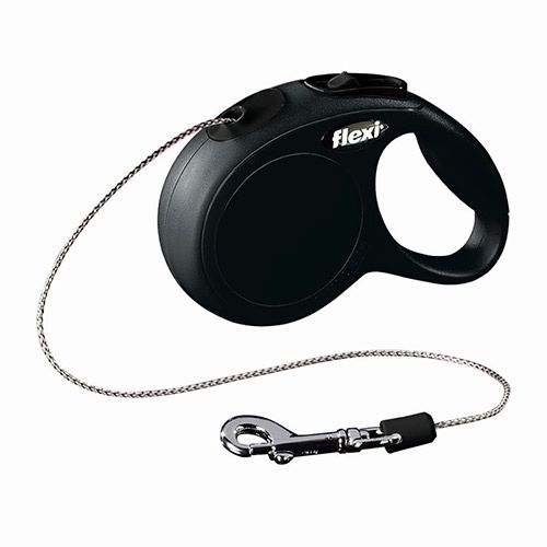 ПР0030999 Рулетка для собак Classic Basic Mini (до 8кг) трос 3м черная Flexi 