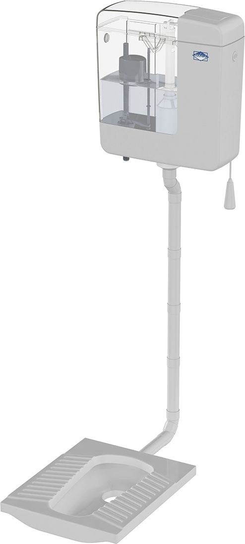 3022 MEGA Бачок пластиковый навесной (кнопка, цепочка, труба) Creavit Mega - Вид №1