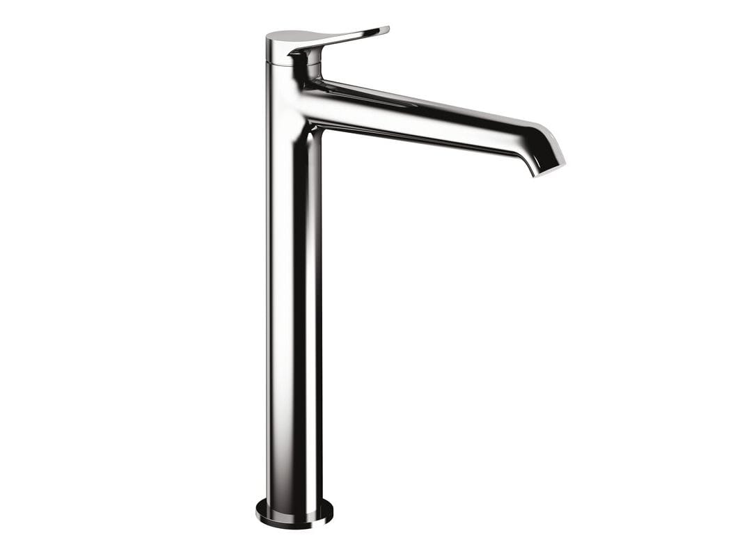 Однорычажный высокий смеситель для раковины со сливом CRISTINA Rubinetterie бочка ARCH-00100021