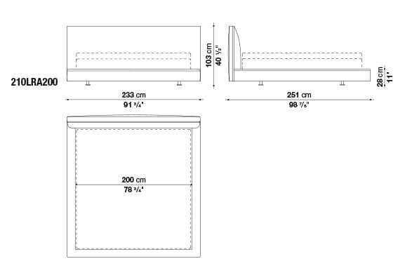 Двуспальная кровать из ткани B&B Italia ARCH-00050364 - Вид №5