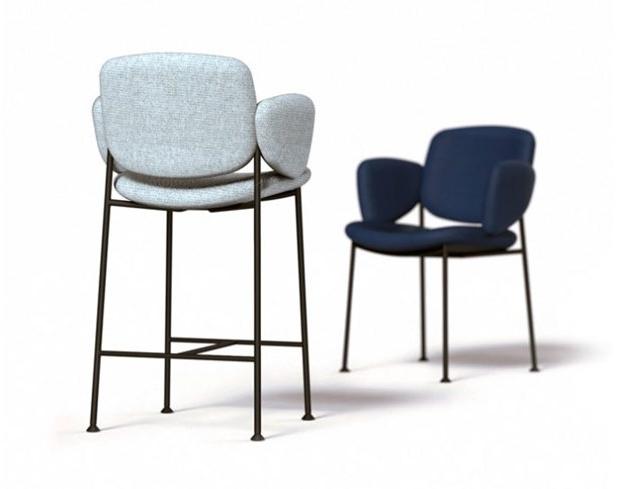 arrmet Табурет высокий тканевый с подлокотниками Macka sun-id-1383782 - Вид №3