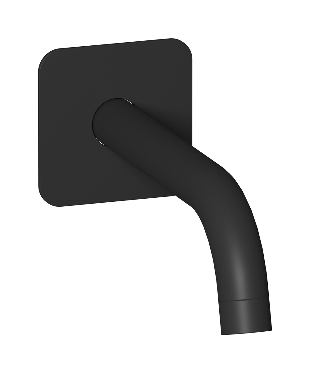 Длинный настенный излив для ванны WE ARE IB id328np_22 Matt Black Industria