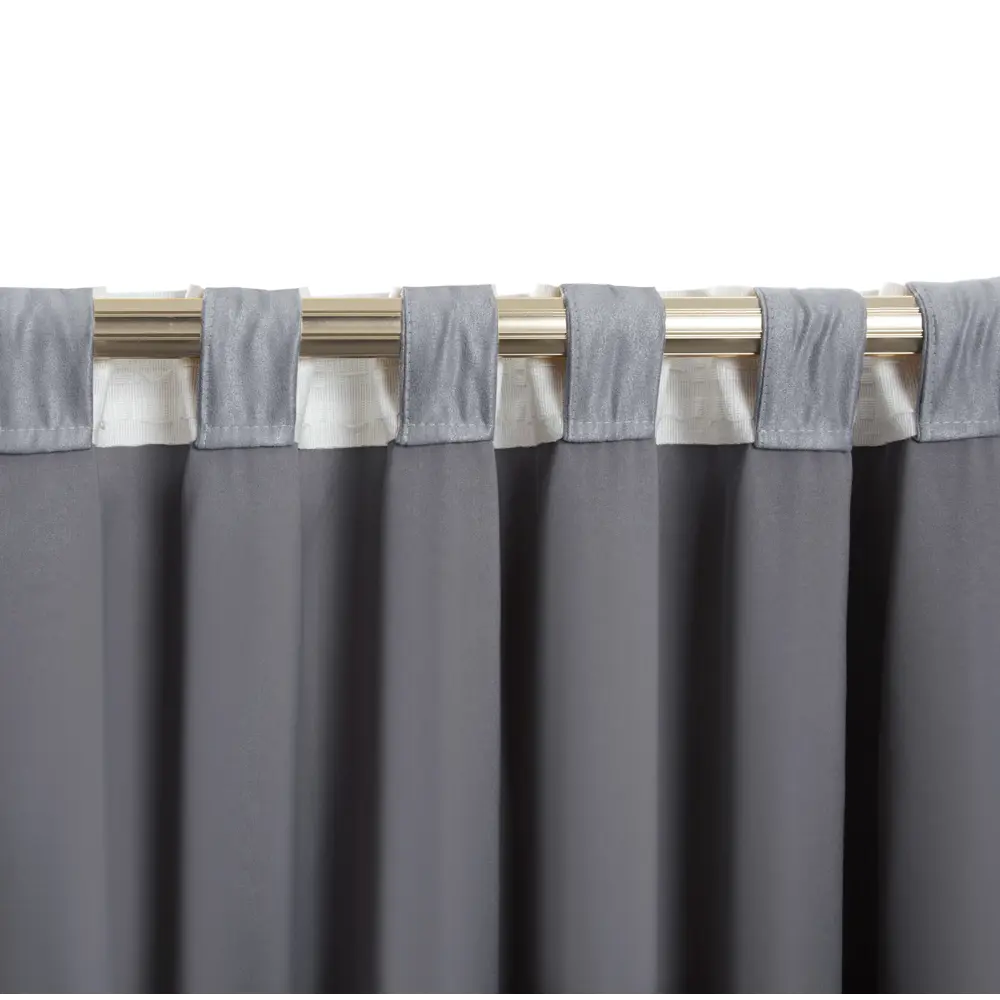 Штора KREAFORTA Manchester бархатная с лентой 200x280 см темно-серый 89405471 STLM-1581223 - Вид №5