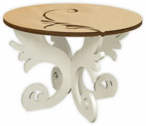 LAS Низкий круглый журнальный столик из мдф