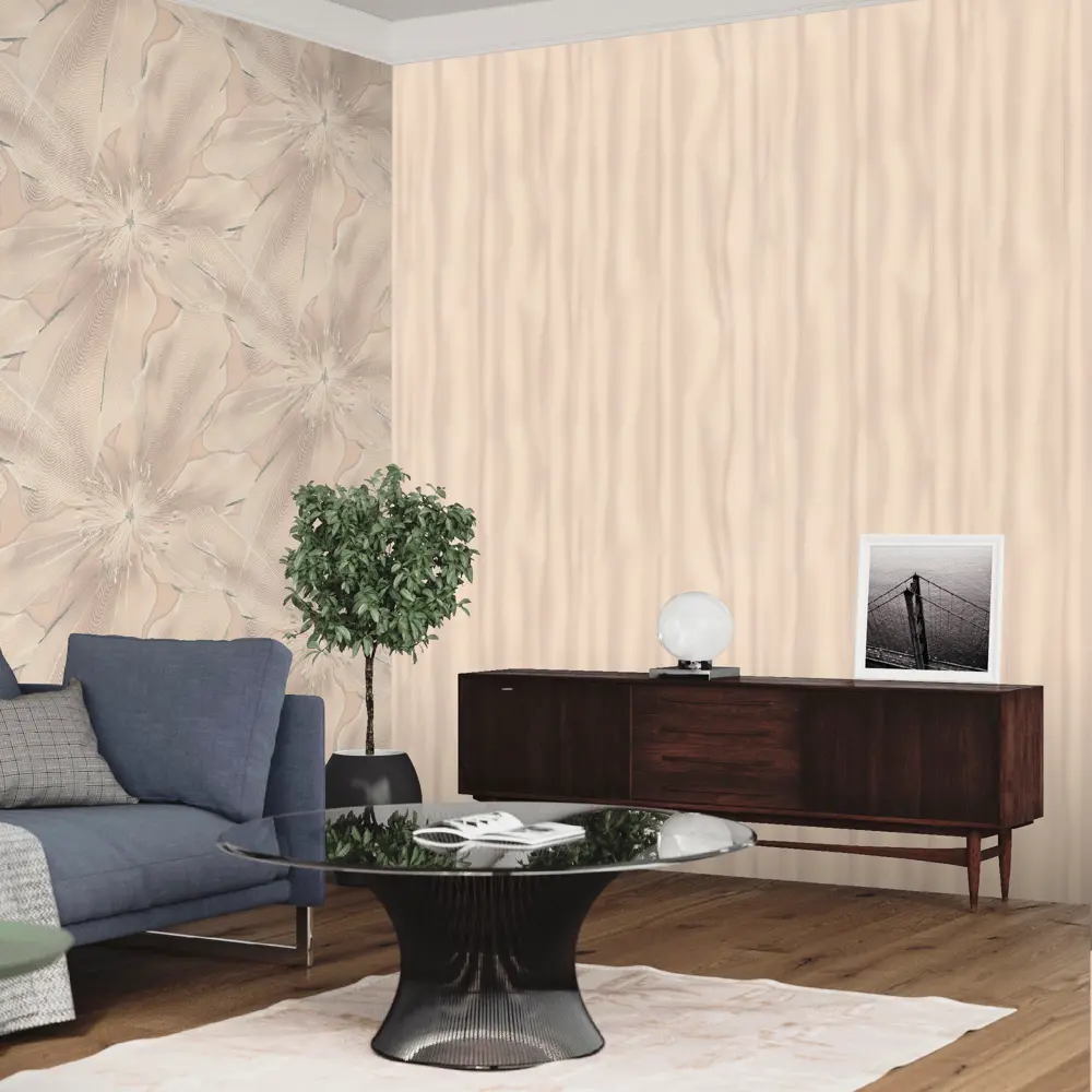 Обои флизелиновые Euro Decor Glossy бежевые 1.06 м ED7172-01 85309989 STLM-2049567 - Вид №3