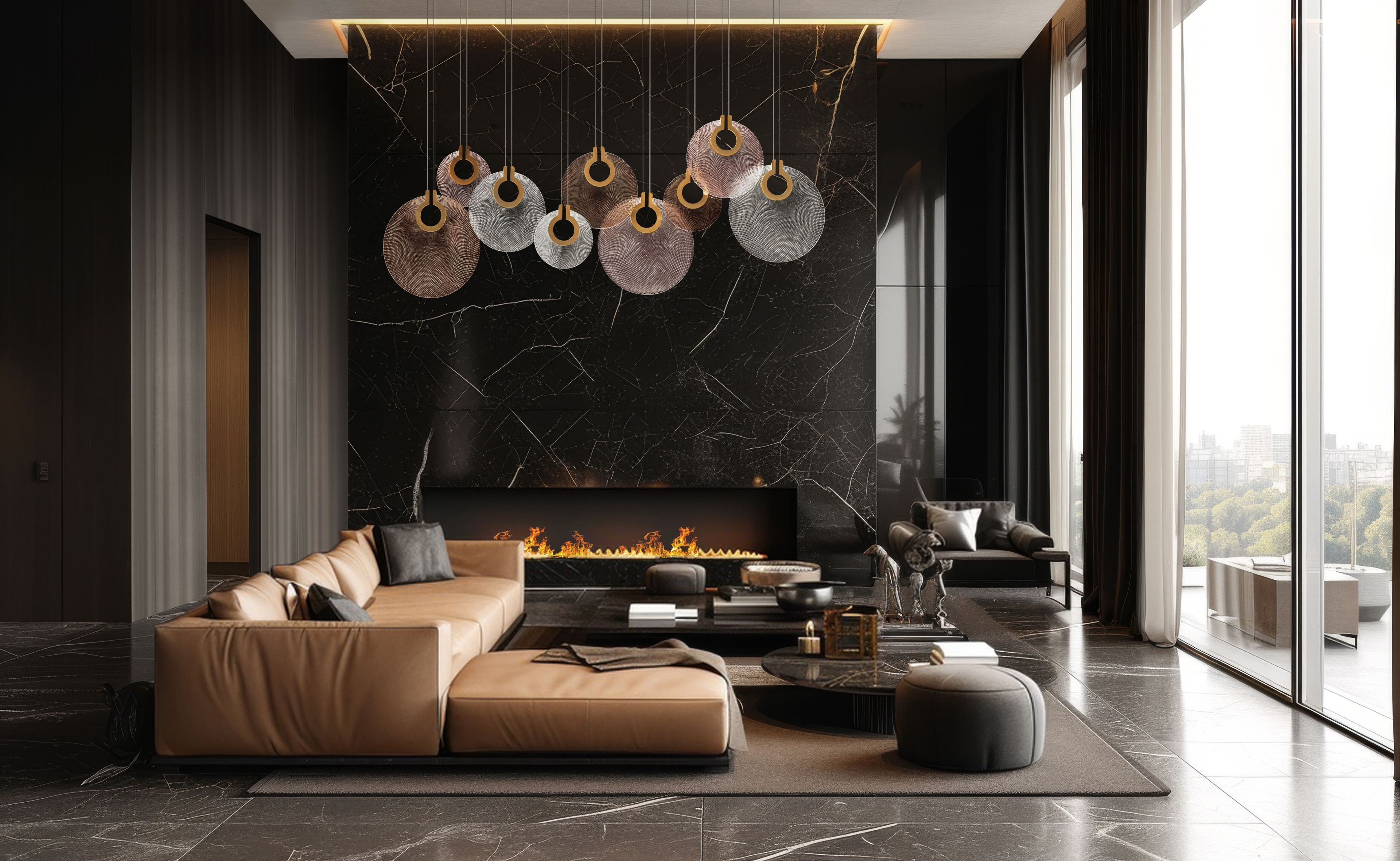 Стеклянный светодиодный подвесной светильник Euroluce Lampadari Коралл ARCH-00071876