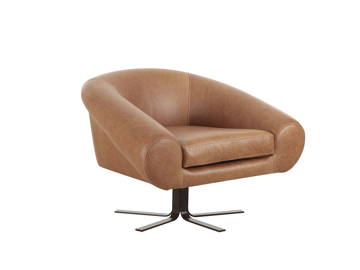 Кожаное вращающееся кресло с подлокотниками DÔME DECO Awaken ' 24 ARCH-00106491 - Вид №1