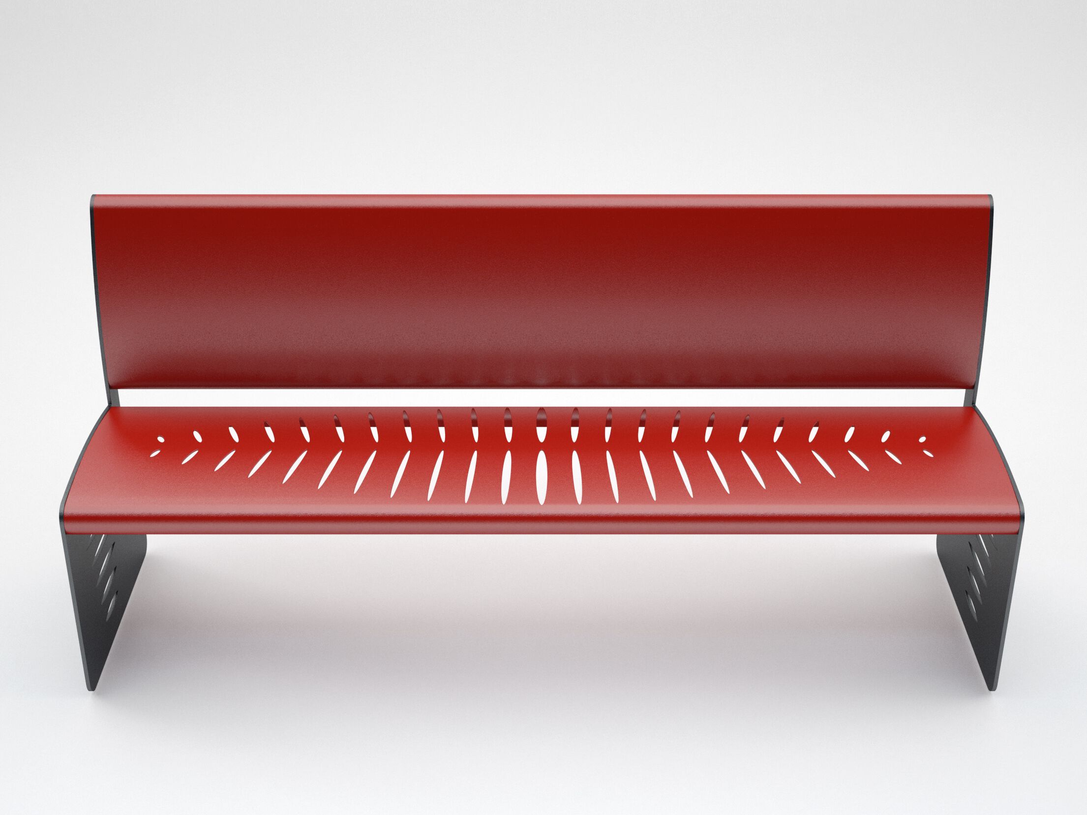 Стальная скамья со спинкой CITYSì перо ARCH-00104598 - Вид №1