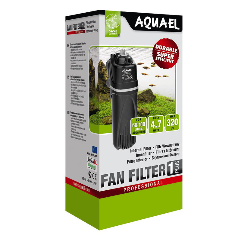 Т00017784 Внутренний фильтр FAN FILTER 1 plus для аквариума 60 - 100 л (320 л/ч, 4.7 Вт) AQUAEL 