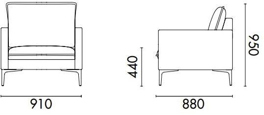Grado Design Кожаное кресло с подлокотниками Cover Cov-sf-04-1s - Вид №1