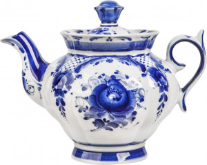 10621808 Гжельский фарфоровый завод Сервиз чайный "Орхидея" (авт. раб)