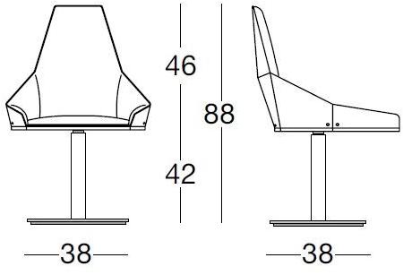Longhi Вращающееся кресло с кожаной обивкой Loveluxe U 125 - Вид №3
