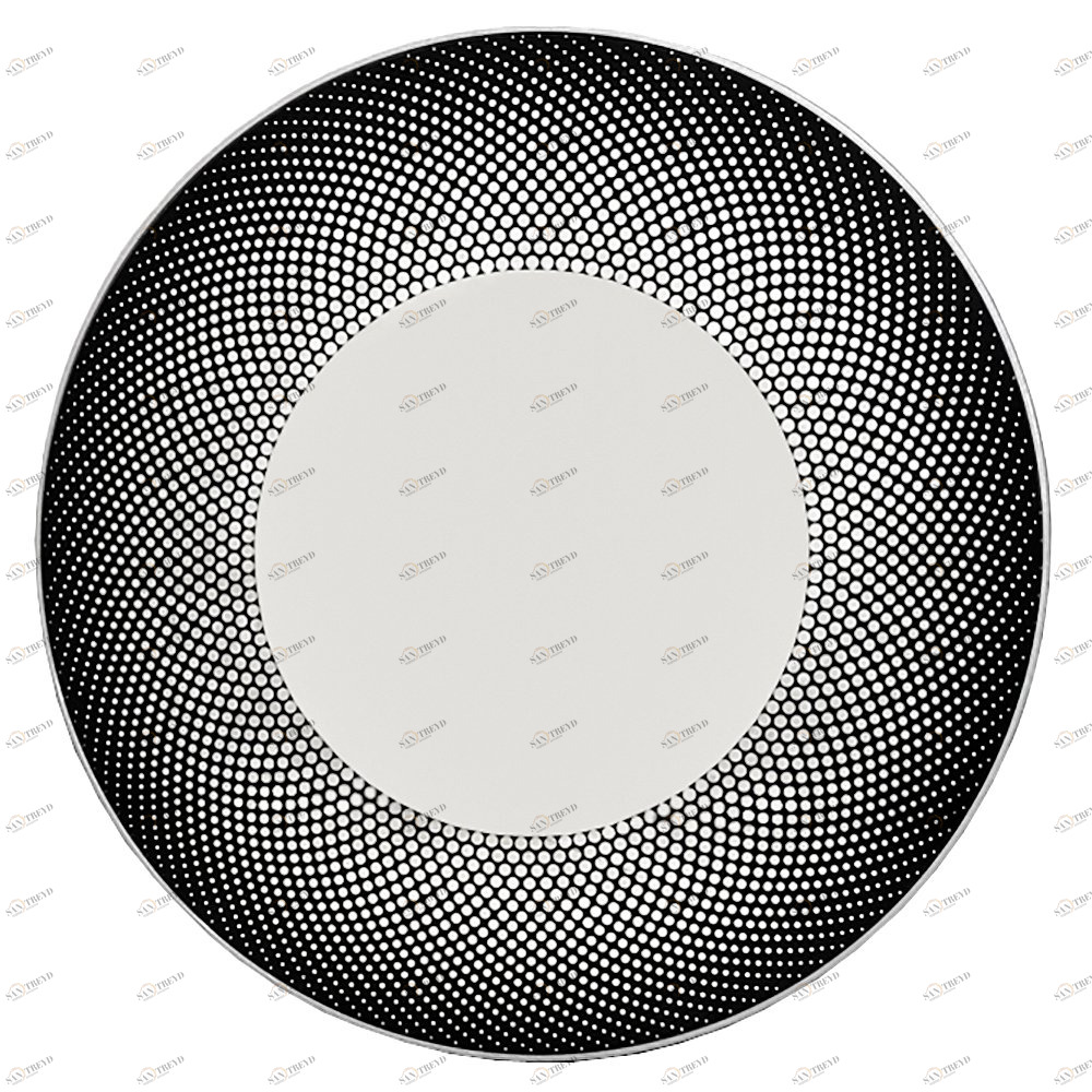 Зеркало круглое большое с черным принтом "Ваил 3" GRAUM ДИЗАЙНЕРСКИЕ 304139 Черный 