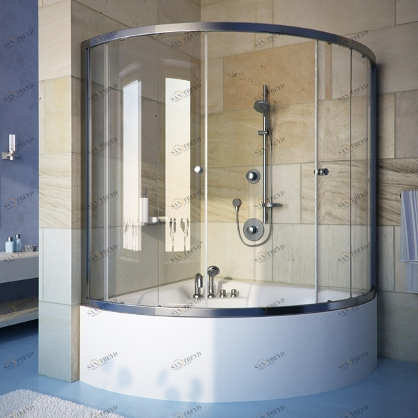 170X170GV864RS Душевое ограждения на борт вынны GUTEWETTER Германия SHAPE