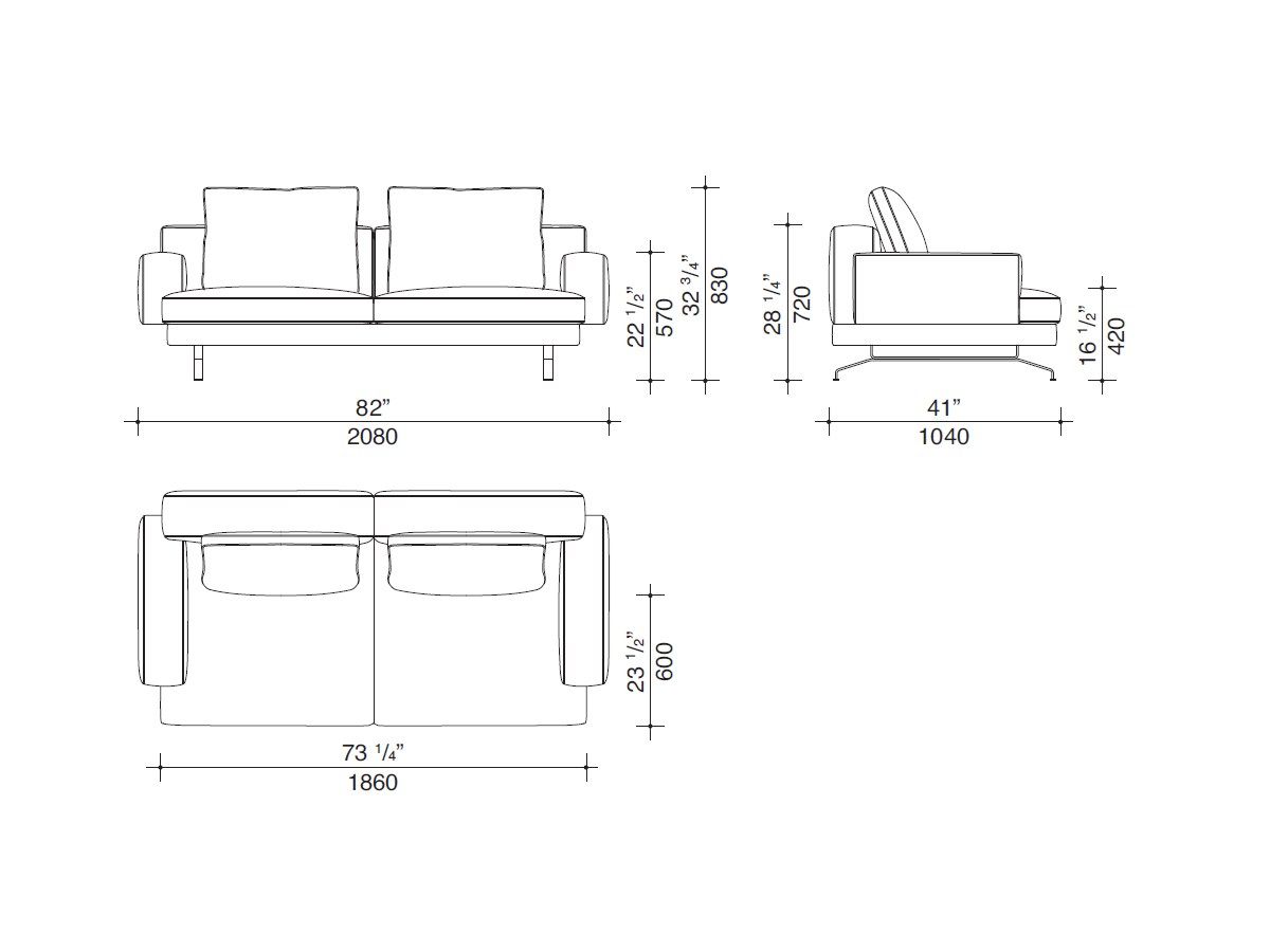 Кожаный диван Lema MUSTIQUE ARCH-00119618 - Вид №10