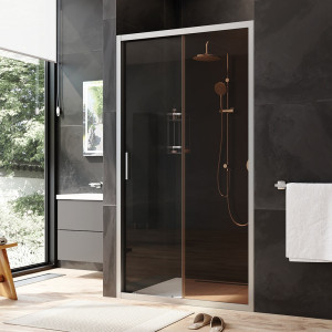W90G-110-1-195MBr Solo Дверь душевая 110х195 стекло бронзовое профиль матовый хром AM.PM Gem