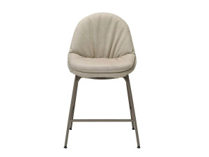 Кожаный барный стул с подставкой для ног