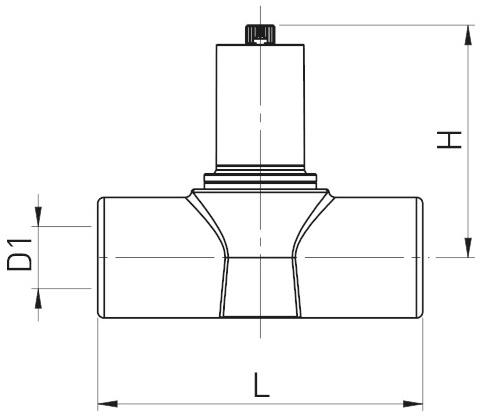 TECO Отвод сверху для труб из полипропилена, прямая версия 164 sun-id-1486038 - Вид №3