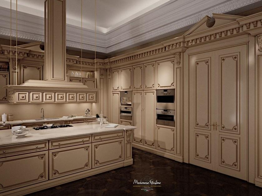 Modenese Gastone Кухня из лакированного массива дерева на заказ с островом Cucine sun-id-1405112 - Вид №4