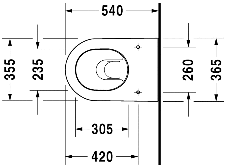 2545092000 Подвесной унитаз настенный Белый Duravit Darling New Германия - Вид №2