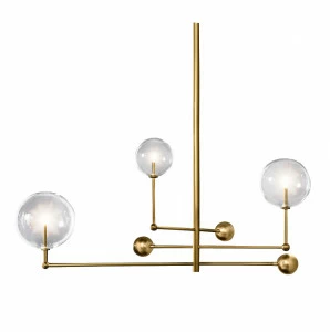 Подвесной светильник Globe Mobile 3 brass от Delight Collection KG0835P-3 brass DELIGHT ДИЗАЙНЕРСКИЕ 243887 Латунь