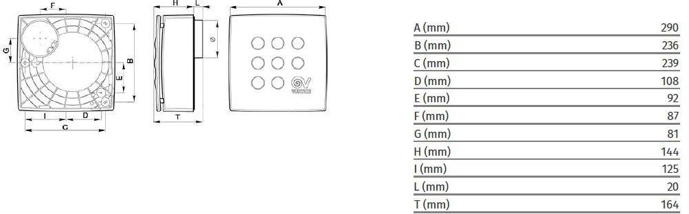 Vortice Центробежный канальный вентилятор Vort quadro 11952 - Вид №3