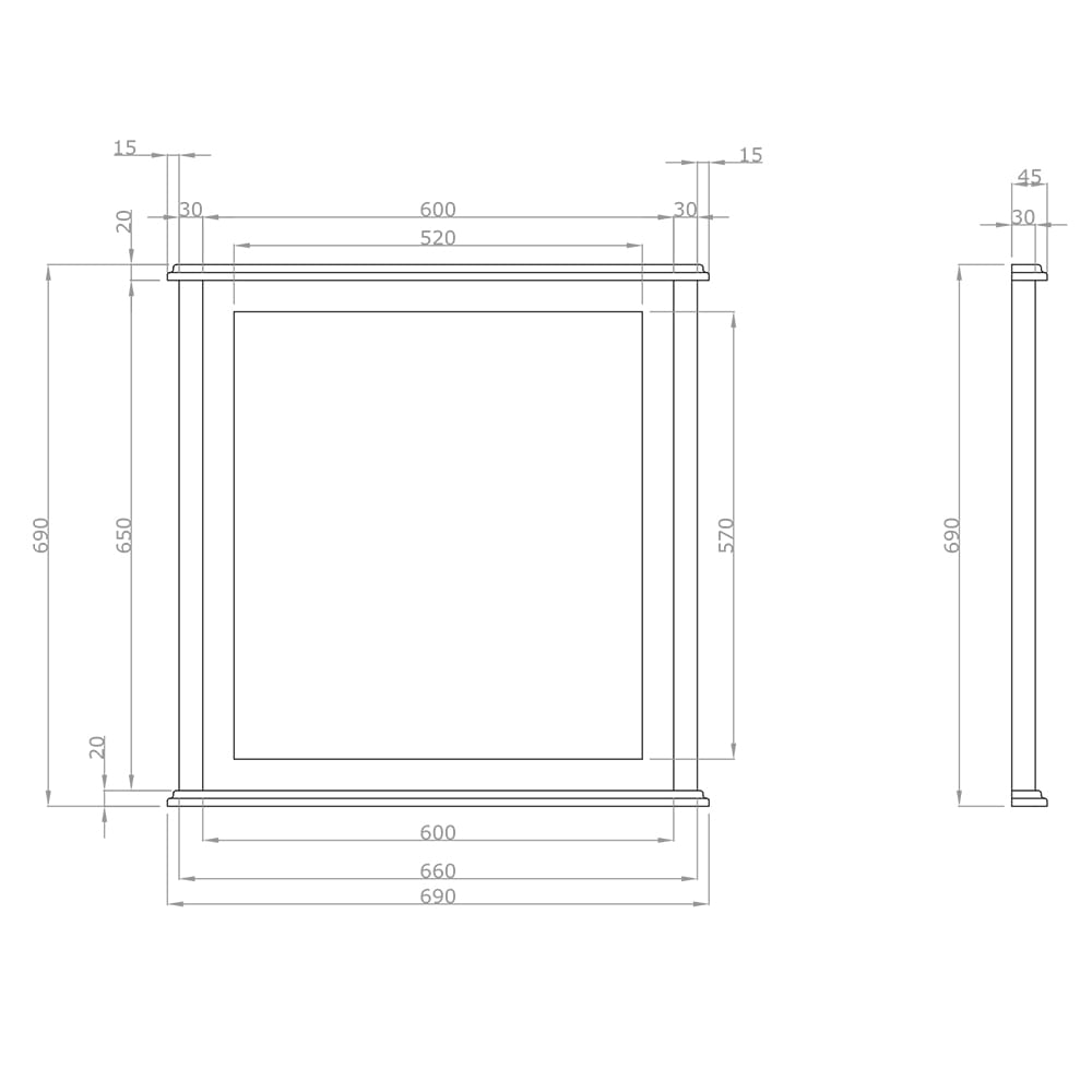 IMSR03 Маленькое зеркало Thurlestone Carlyon Imperial  - Вид №2