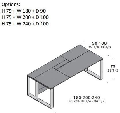 ESTEL GROUP Рабочий стол из дерева и стекла с системой прокладки кабелей Altagamma sun-id-1376071 - Вид №11
