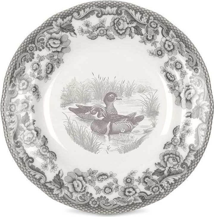 10573482 Spode Тарелка пирожковая 15см "Утка" "Деламер, сельские мотивы" Фаянс 