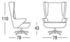 Marac Поворотное кресло bergere Belvedere sun-id-1347884 - Вид №3