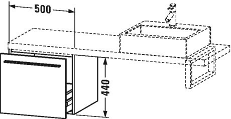 XL542205252 X-Large Шкафчик для компактной консоли Европейский дуб, декор Duravit - Вид №1