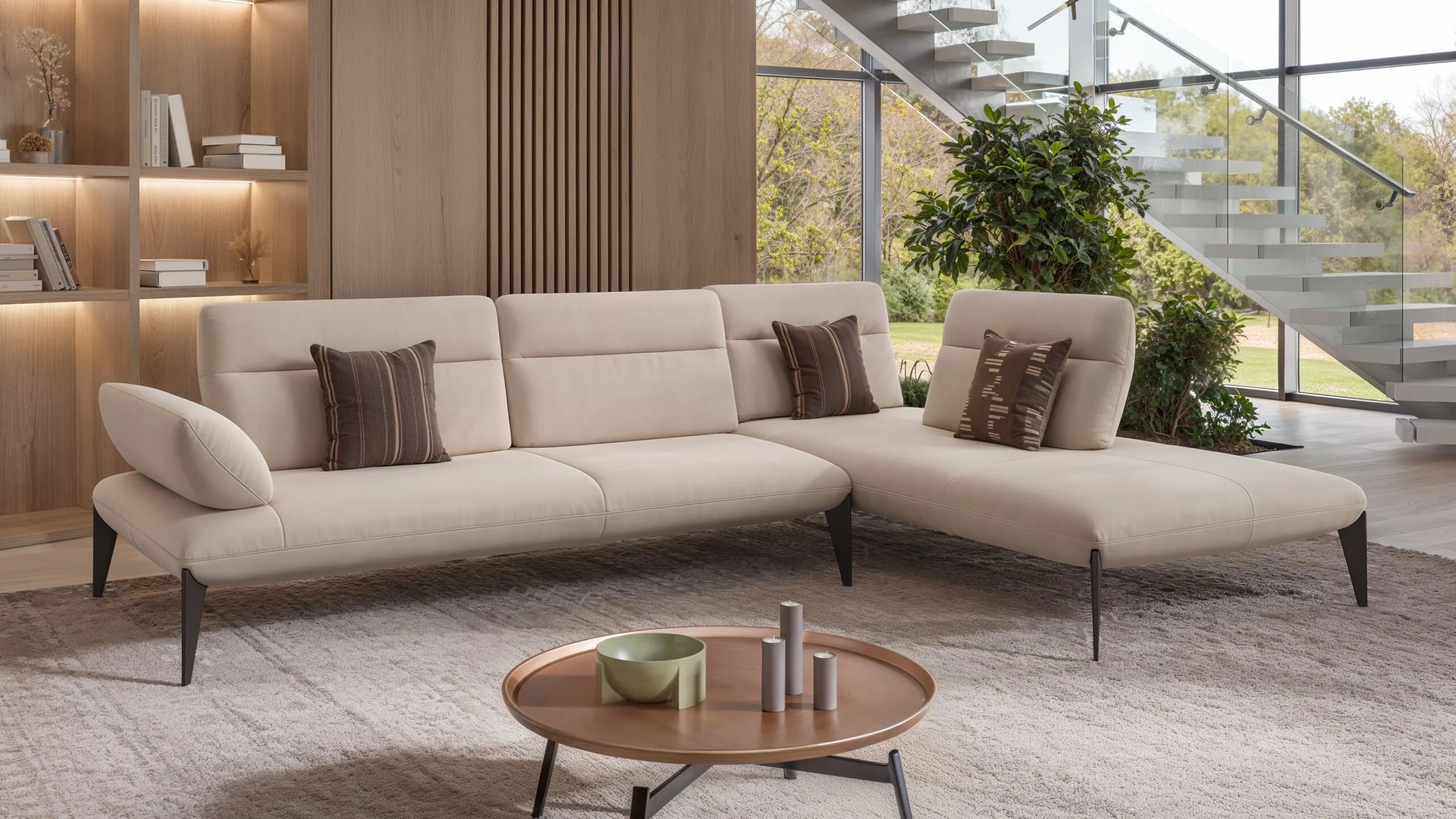 Тканевый диван с полуостровом Sofanella Лацио ARCH-00123923 - Вид №3