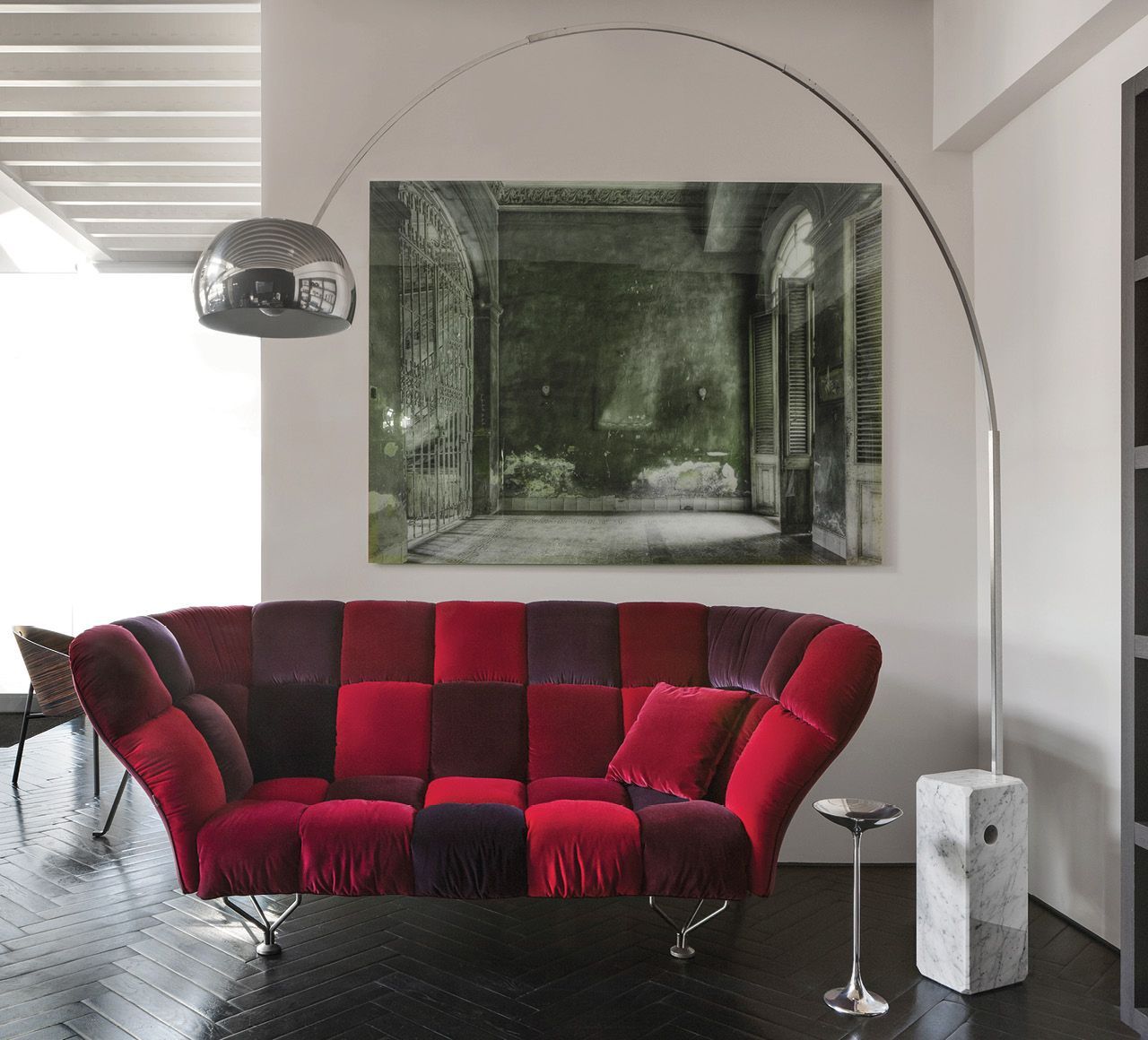 3-местный бархатный диван с высокой спинкой Driade 33 подушки ARCH-00078256 - Вид №4