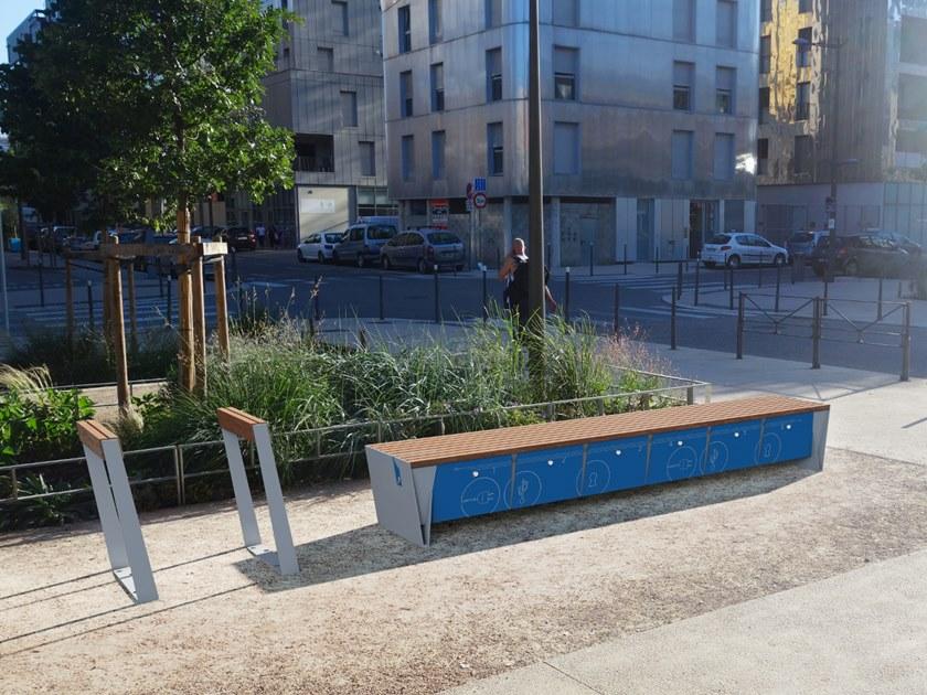 mmcité1 Скамья с USB-разъемом без спинки Blocq sun-id-1356249 - Вид №1