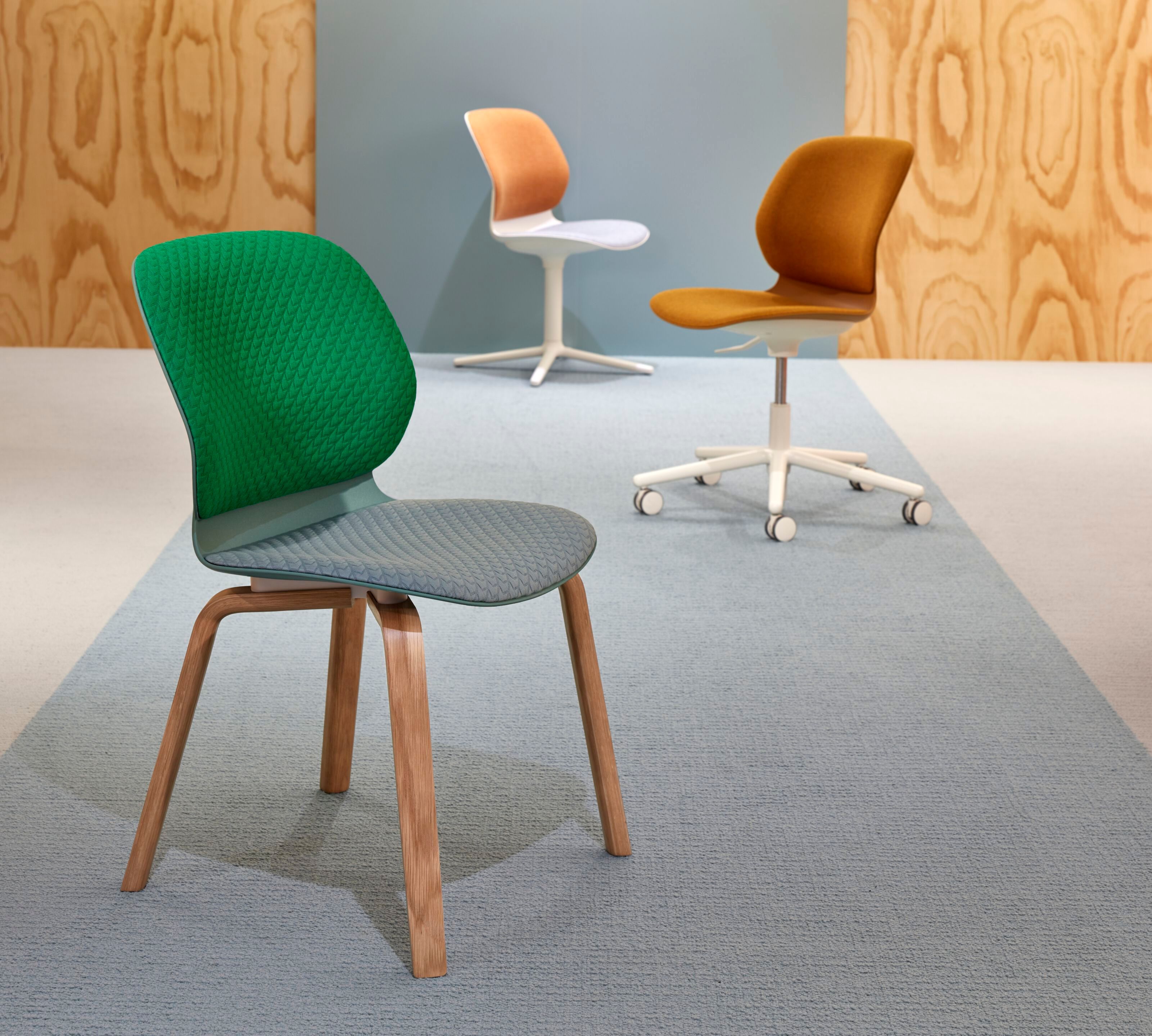 Рециркулированный материал офисный стул с деревянной основой Haworth ARCH-00152965 - Вид №4