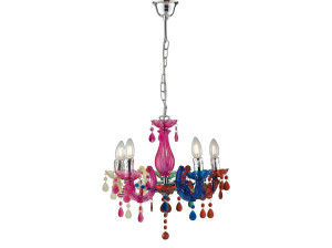 Акриловая стеклянная люстра с кристаллами