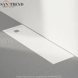 Душевой поддон PDX белый. Размеры: длина до 240 см, глубина от 70 до 90 см