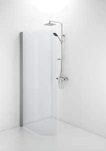 58500290 Гнутая дверь IFO Space SBNK, алюминиевый профиль, прозрачное стекло, без ручек, SBNK 1000