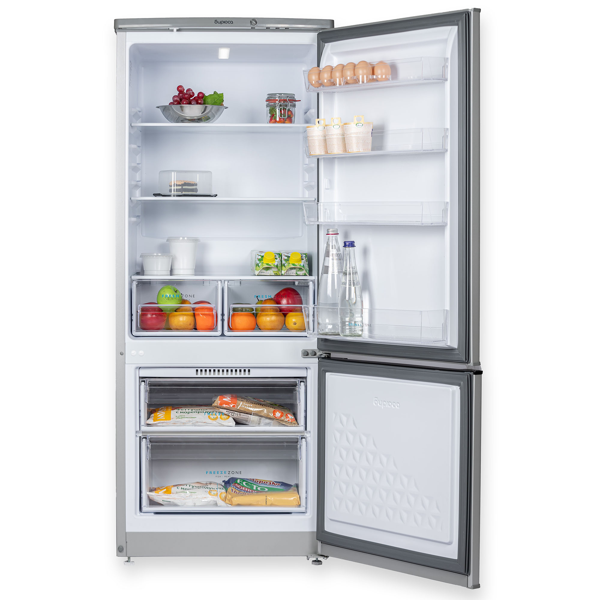 9248623 Холодильник с морозильником   Бирюса M551 серебристый STDN-0031703 - Вид №4
