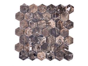 Темная мраморная мозаика Emperador