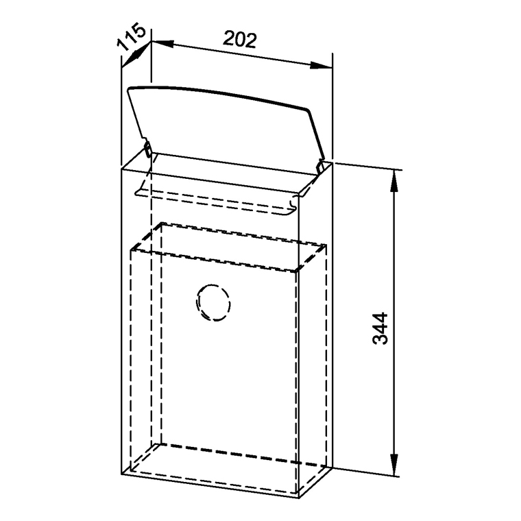 734250 Урна для гигиенических отходов WP179-1 WAGNER_EWAR A-LINE Wagner Ewar  - Вид №1