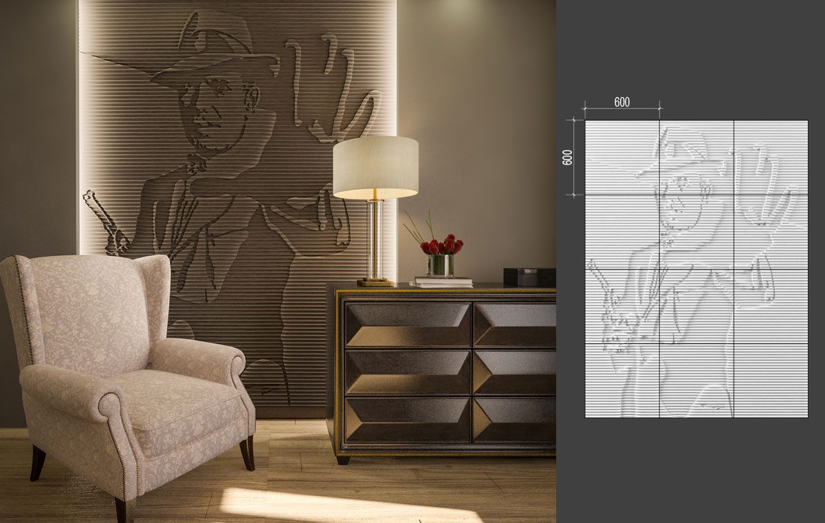 B-33 AL CAPONE LAB.Space Барельеф B-33-1 - Вид №1